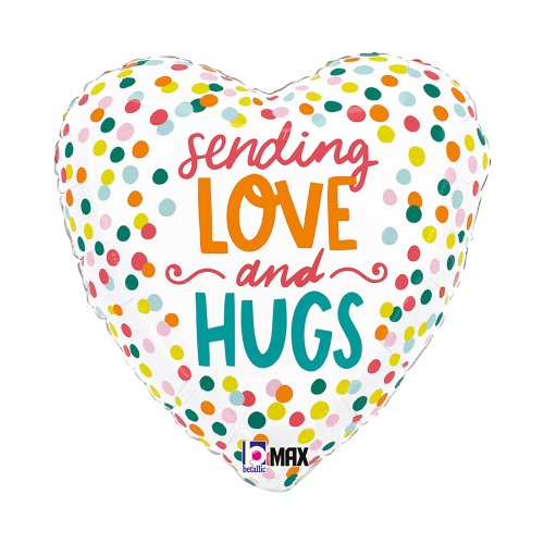 18 Foil Sending LOVE and Hugs Heart G26293