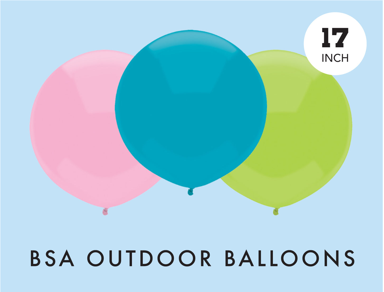 BSA 17" 43cm Latex - Outdoor Balloons