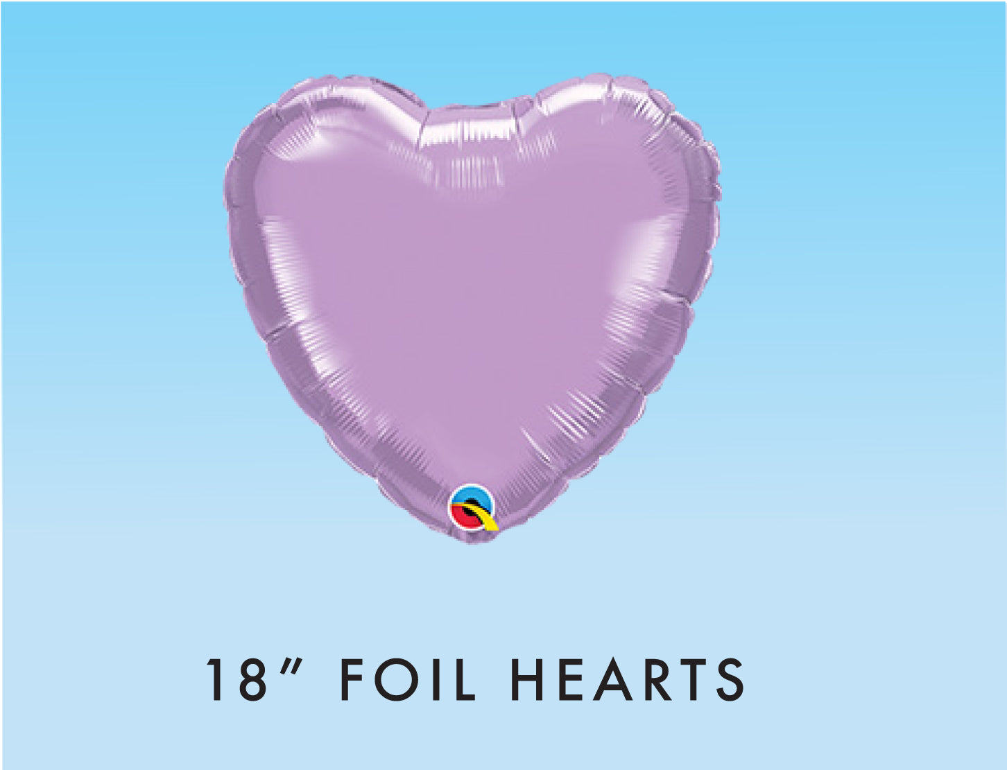 45cm (18") Foils - Solid Colour Hearts