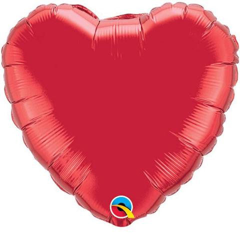 90cm (36") Solid Colour Foil Hearts