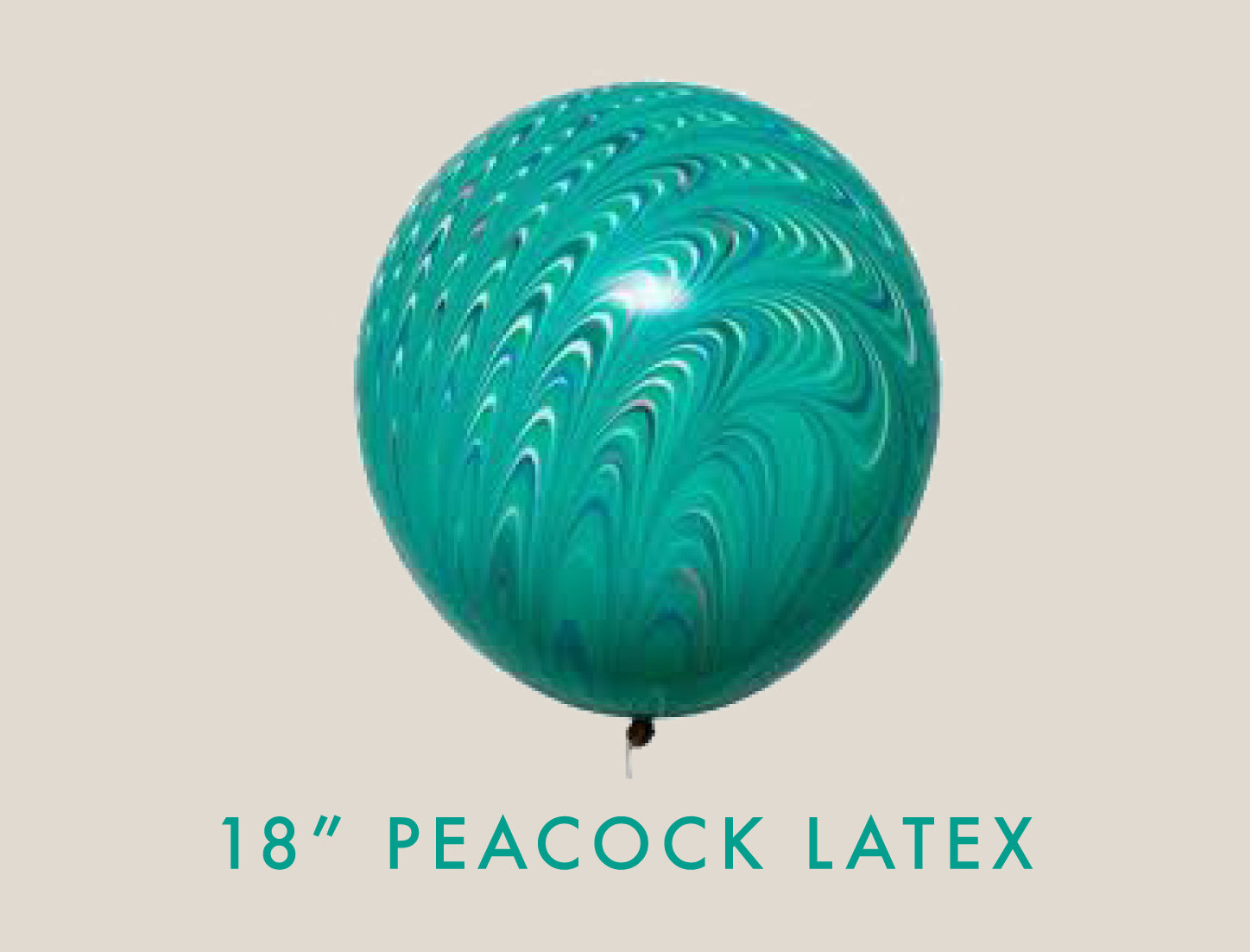 46cm (18") PEACOCK Patterned Latex
