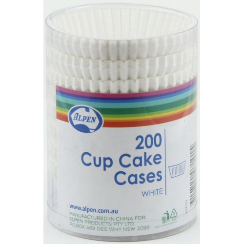 Cup Cake Cases WHITE Pack 200  #107101