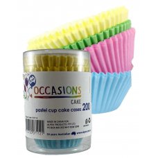 Cup Cake Cases PASTEL Assorted Pack 200  #107112