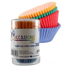Cup Cake Cases BRIGHT Assorted Pack 200  #107113