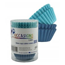 Cup Cake Cases BLUES Assorted Pack 200  #107115