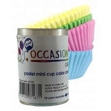 Mini Cup Cake Cases PASTEL Assorted Pack 100  #107167