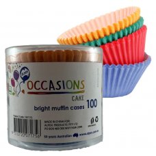 MUFFIN Cases BRIGHT Assorted Pack 100  #107175