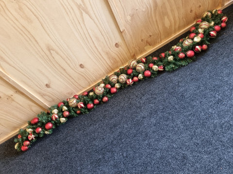 2.7m Christmas GARLAND- fully decorated in Red & Gold #GARLAND2.7