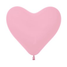 12cm SEMPERTEX Heart Fashion PINK Plain Latex #206088 - Pack of 50