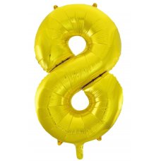 86cm Foil Number EIGHT Gold #AP213718- Each (Pkgd.)