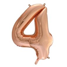86cm Foil Number Four ROSE GOLD #AP213744 - Each (Pkgd.)