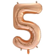 86cm Foil Number Five ROSE GOLD #AP213745- Each (Pkgd.)