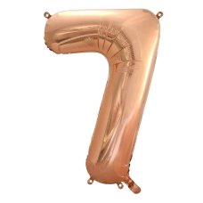 86cm Foil Number Seven ROSE GOLD #AP213747- Each (Pkgd.)