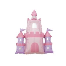 79cm Shape Foil Pink CASTLE  214101 - Each ( Pkgd.)