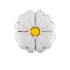 90cm Foil Shape White DAISY Flower 214106 each pkgd