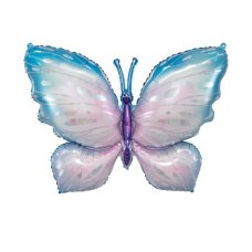 74cm Foil Shape Blue BUTTERFLY 214111 each pkgd