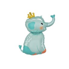 100cm Foil Shape Blue ELEPHANT 214115 each pkgd