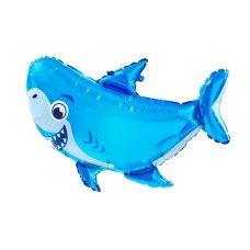 58cm Shape Foil Blue SHARK 214117 - Each (pkgd.)