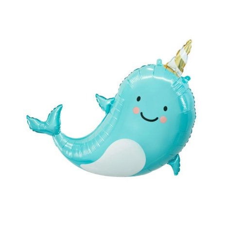 71cm Shape Foil Blue NARWHAL 214119 - Each (pkgd.)