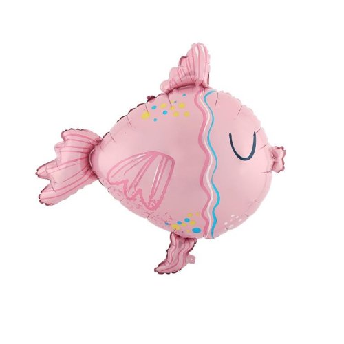 73cm Shape Foil Pink FISH 214120 - Each (pkgd.)