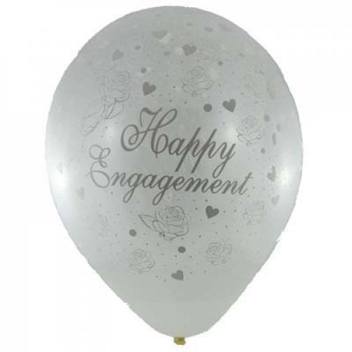 30cm Smtx Latex Happy Engagement Crystal Clear Bag 50 #222172