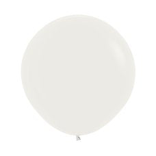 60cm Latex Round Plain Fashion ALMOND WHITE Sempertex #222838- Pack of 3
