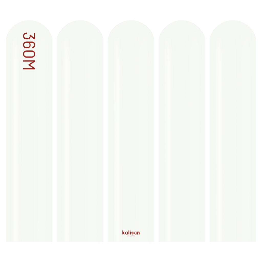 360 Kalisan Standard WHITE Plain Modelling Latex #10323122-Pack of 50