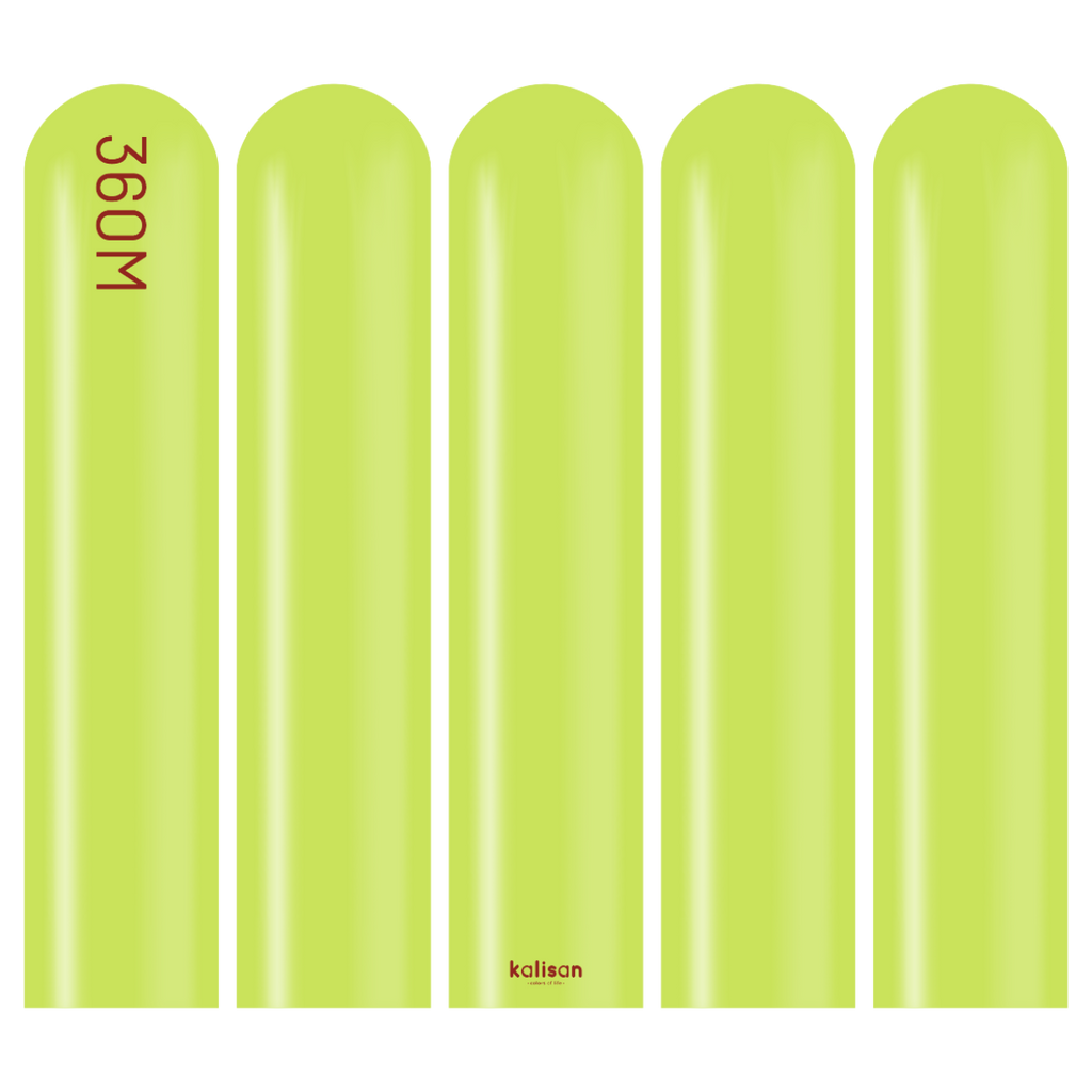360 Kalisan Standard LIME GREEN Plain Modelling Latex #10323242-Pack of 50