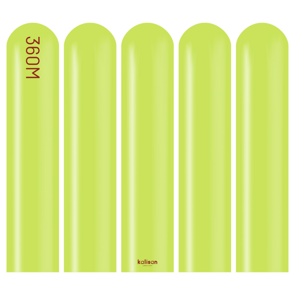 360 Kalisan Standard LIME GREEN Plain Modelling Latex #10323242-Pack of 50