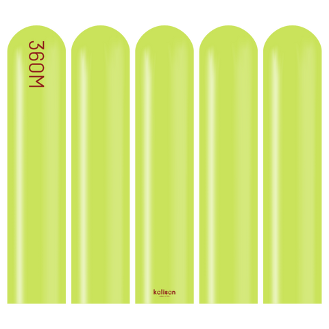 360 Kalisan Standard LIME GREEN Plain Modelling Latex #10323242-Pack of 50