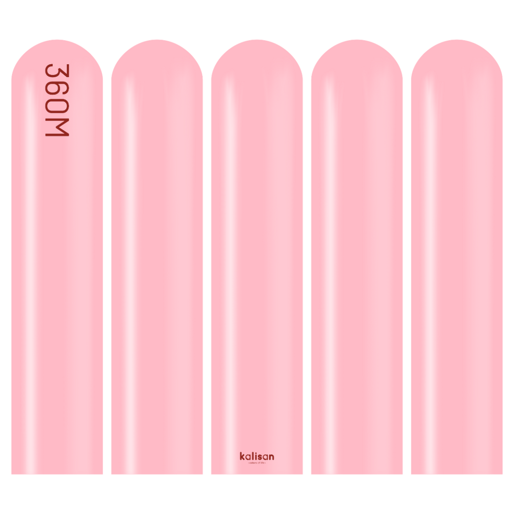 360 Kalisan Standard FLAMINGO PINK Plain Modelling Latex #10323442-Pack of 50