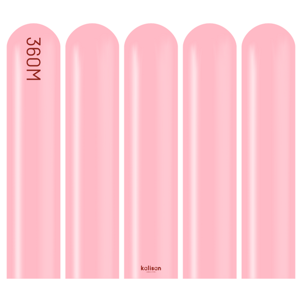 360 Kalisan Standard FLAMINGO PINK Plain Modelling Latex #10323442-Pack of 50