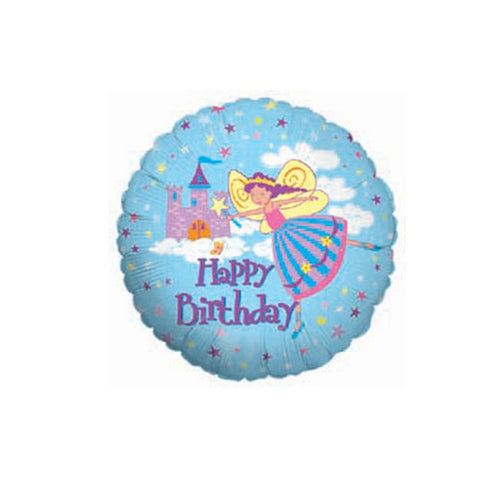 45cm Round Foil Balloon FAIRY PRINCESS Birthday #2586165 - Each (Pkgd.)