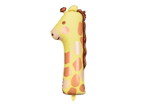 90cm Number Foil ONE Giraffe #FS26161 - Each (Pkgd.)