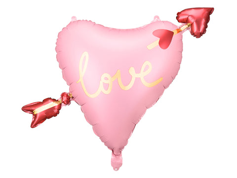 Foil Balloon Party Deco HEART with Arrow 76cm x 55cm #FS26172