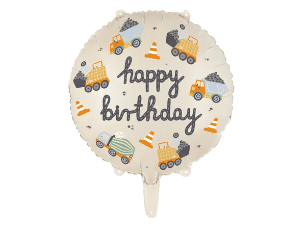 Foil Balloon Party Deco CONSTRUCTION Vehicles 45cm #FS26213