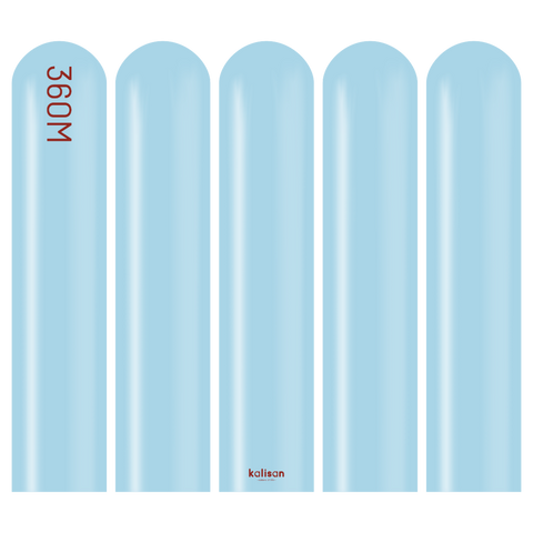 360 Kalisan Macaron BLUE Plain Modelling Latex #10330012 - Pack of 50
