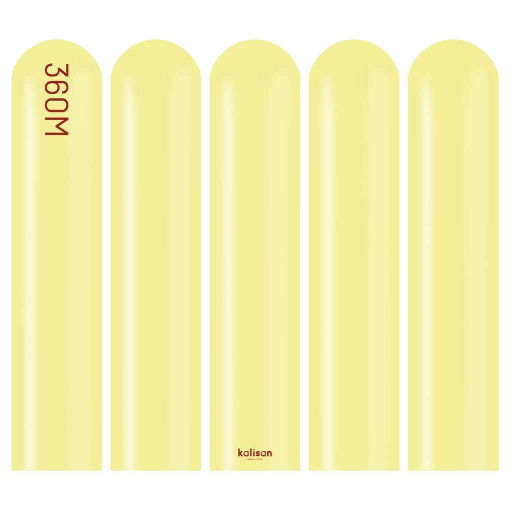 360 Kalisan Macaron YELLOW Plain Modelling Latex #10330052 - Pack of 50
