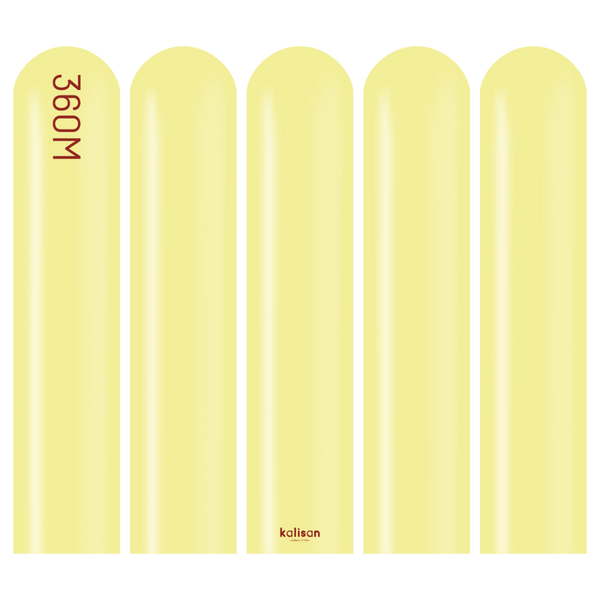 360 Kalisan Macaron YELLOW Plain Modelling Latex #10330052 - Pack of 50