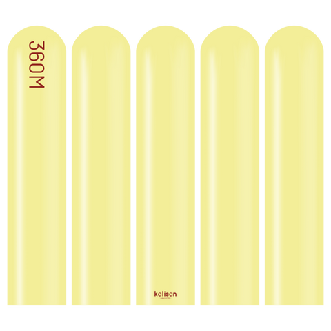 360 Kalisan Macaron YELLOW Plain Modelling Latex #10330052 - Pack of 50
