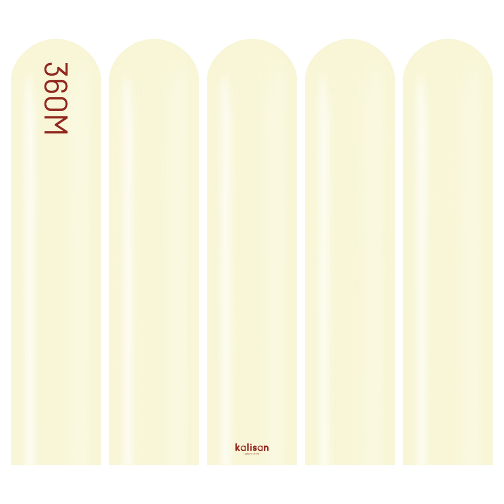 360 Kalisan Macaron PALE YELLOW Plain Modelling Latex #10330082 - Pack of 50