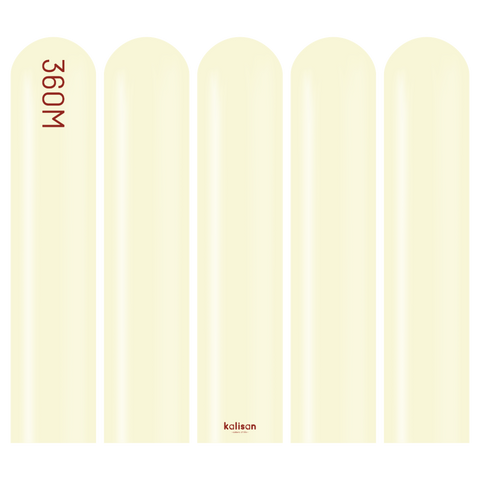 360 Kalisan Macaron PALE YELLOW Plain Modelling Latex #10330082 - Pack of 50