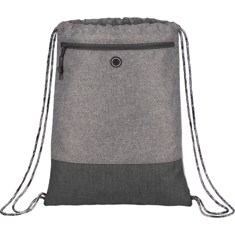 Logan Drawstring Bag #5856B Black/Grey