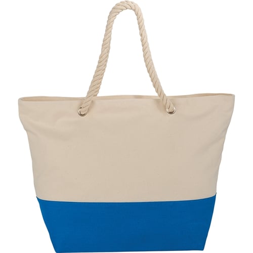 Zippered Rope Handle Tote Royal Blue SM1100BLUE