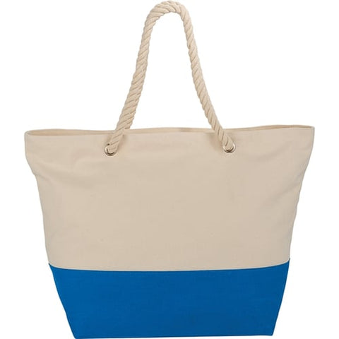 Zippered Rope Handle Tote Royal Blue SM1100BLUE