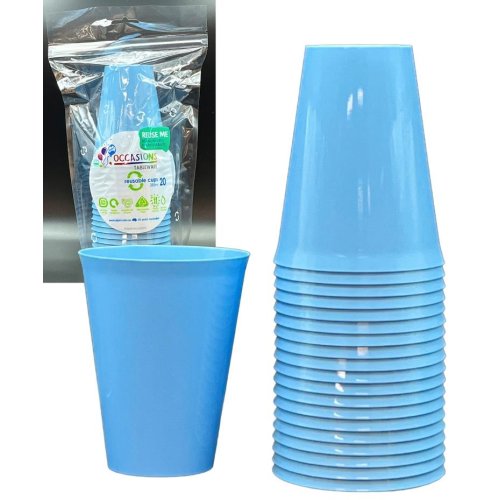 285ml Occasions Reusable Cup LIGHT BLUE 25pk #385107
