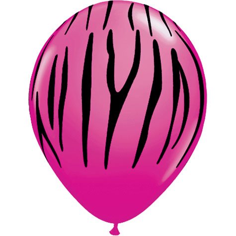 28cm Round Wild Berry Zebra Stripes #12584-10 - Pack of 10