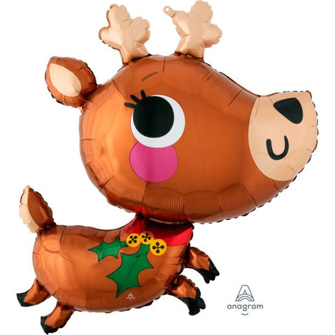 76cm Foil Shape Adorable REINDEER #HA42042