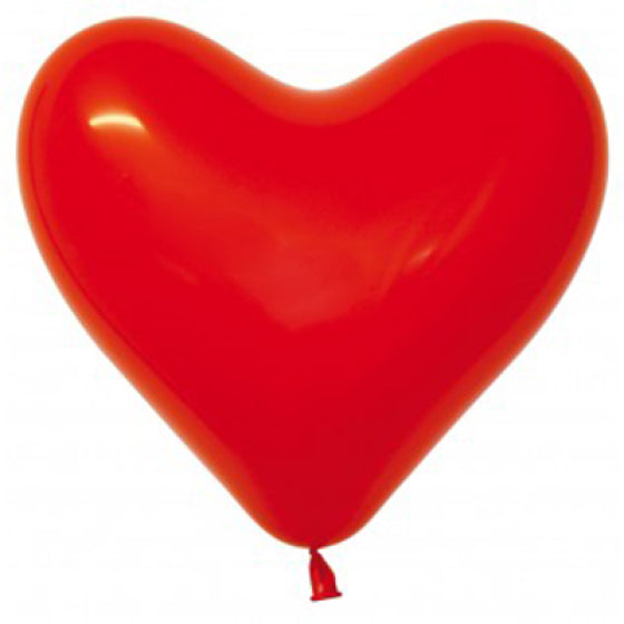 Sempertex 15cm Hearts Fashion Red Latex Balloons, 50PK #20001333