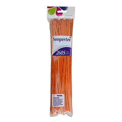 260T Fashion ORANGE Sempertex Plain Modelling Latex #20009336 - Pack of 50